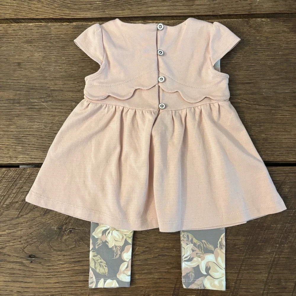 NWOT‎ Tahari Girls 2-Piece Dress with Leggings Set